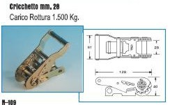 Cricchetto mm. 28 zincato